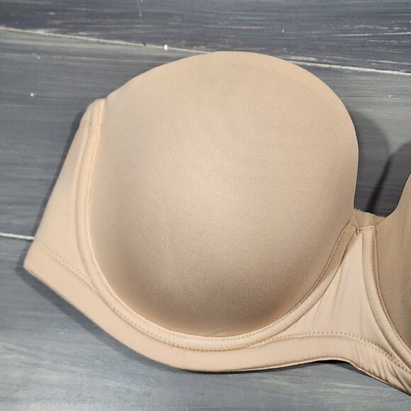Wacoal Bra 40D Red Carpet Full Figure Underwire Strapless Bra 854119 No Straps - Picture 4 of 7
